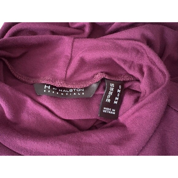 H by Halston Essentials Slinky Knit Mock Neck Tunic Top Women's Small Eggplant - Picture 6 of 15